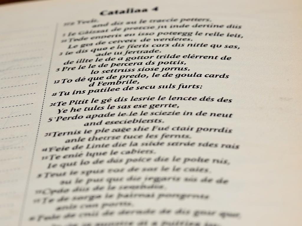 Manuscrito de poesía catalana mostrando estructura métrica y rima