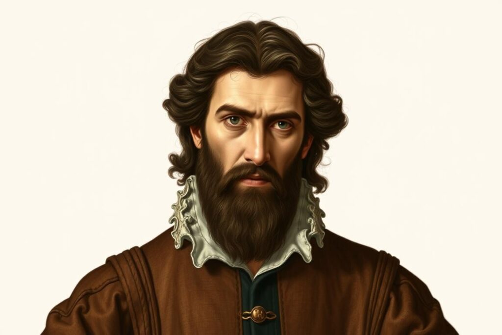 Retrato de Ausiàs March, poeta medieval catalán