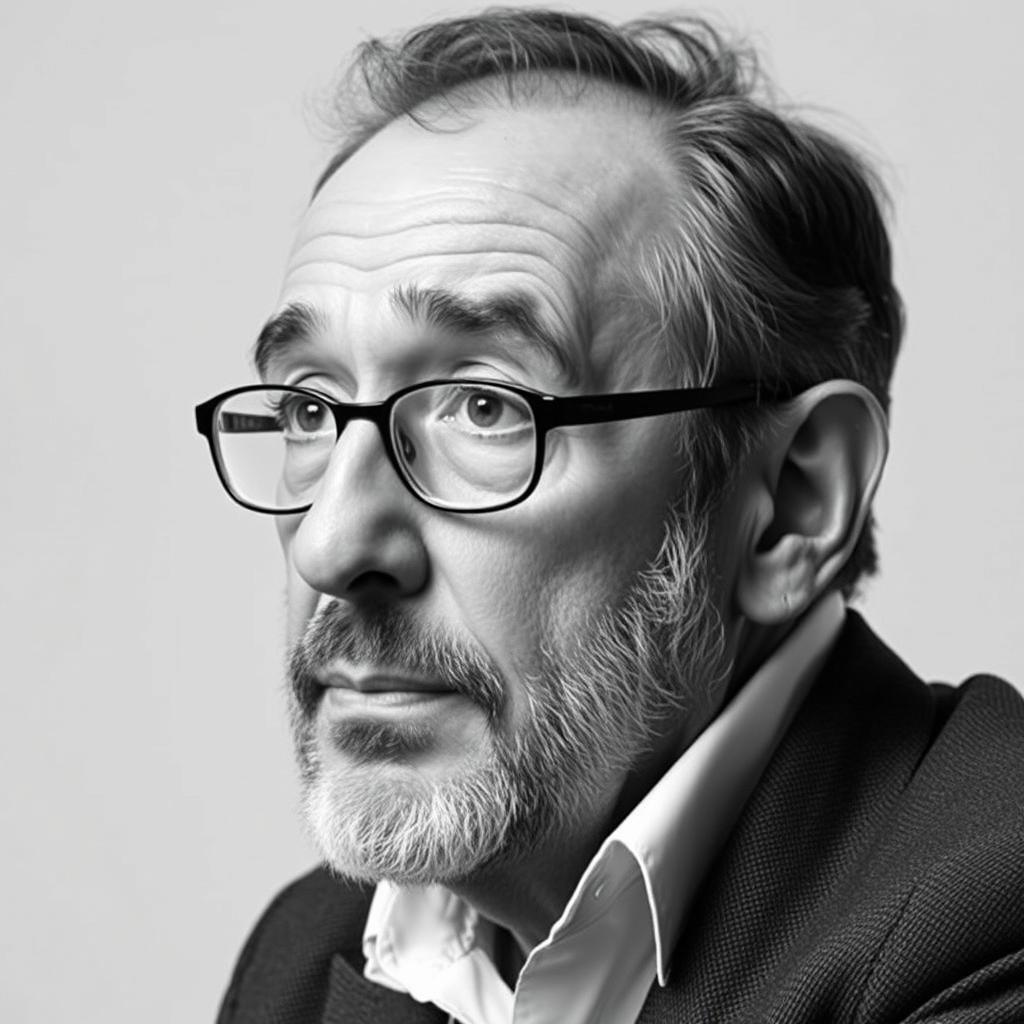 Retrato de Salvador Espriu, poeta catalán contemporáneo